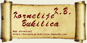 Kornelije Bukilica vizit kartica